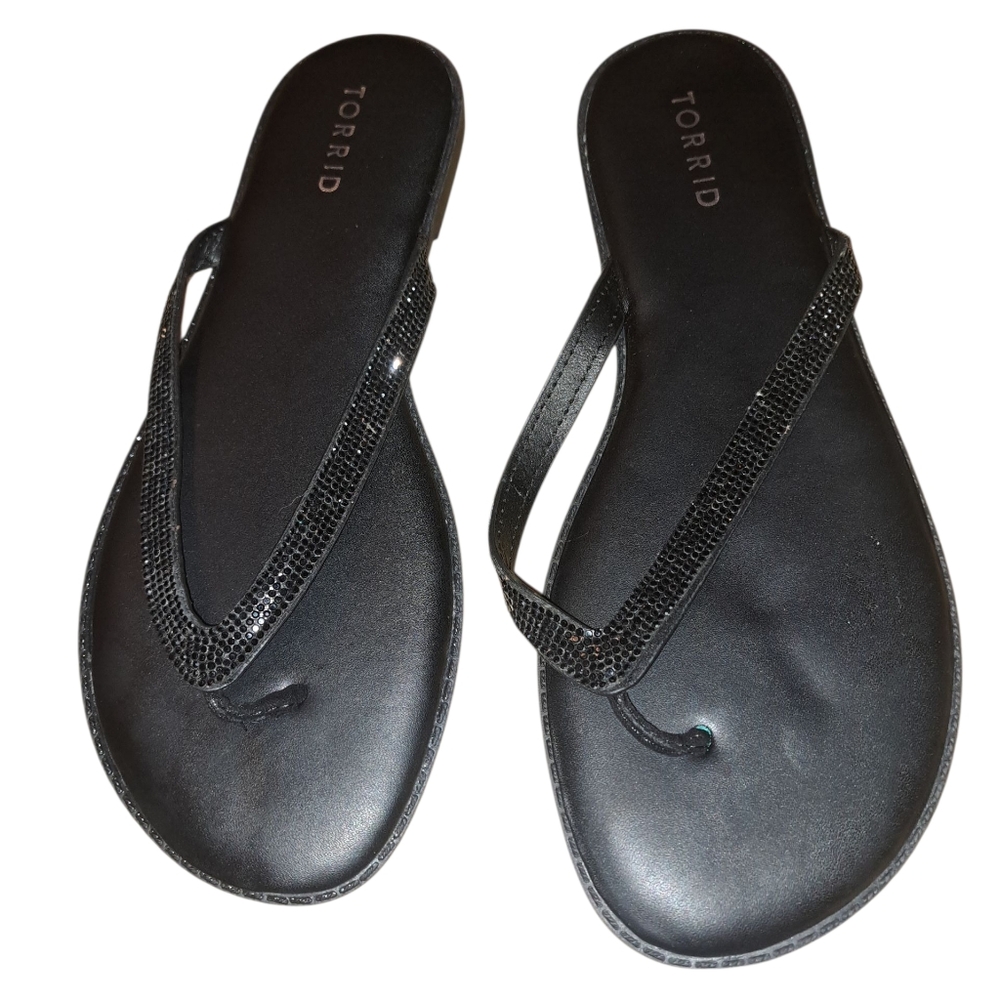 #009 Torrid Size 8.5 Rhinestone Flip Flop (WW)